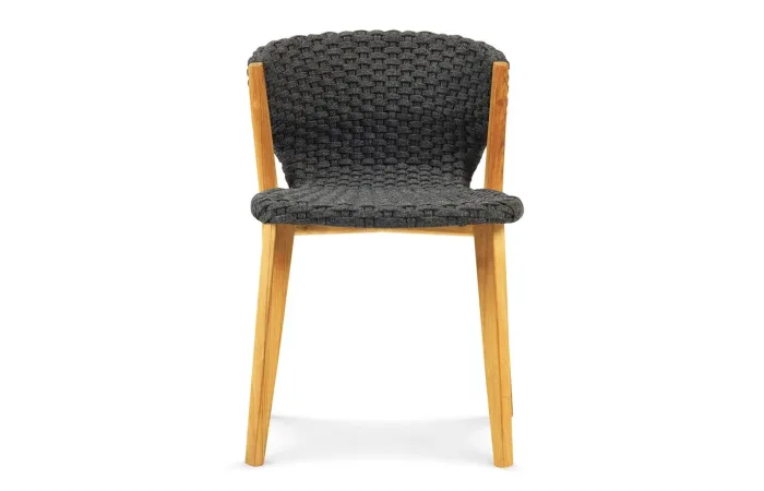 Knit rope dining side chair 01
